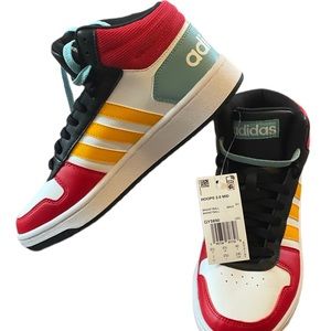 Adidas Hoops 2.0 MID White/multicolor Basketball Shoes  Mens Size 7